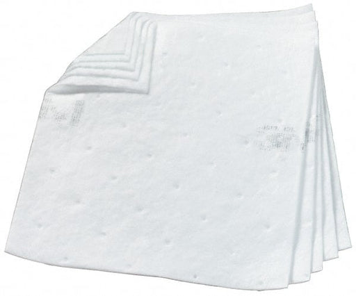 Sorbent Pad: Oil Only Use, 17" Wide, 19" Long, 37.5 gal