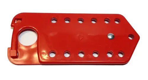 ZING Lockout Hasp - 13 Hole, Plastic, Red