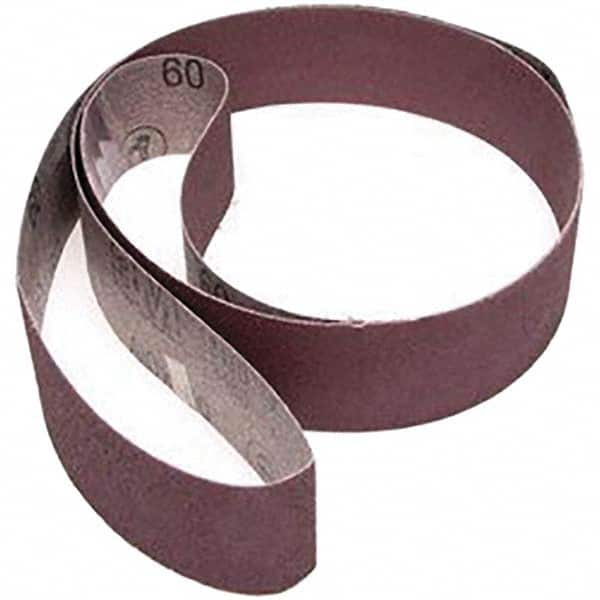 Abrasive Belt: 2" Wide, 72" Long, 60 Grit, Aluminum Oxide