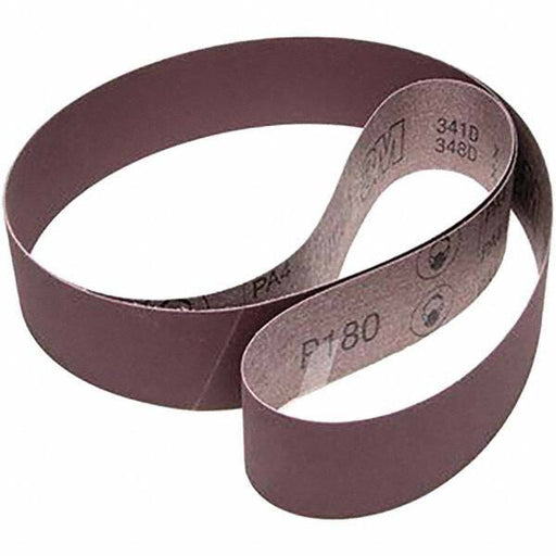 Abrasive Belt: 2" Wide, 72" Long, 180 Grit, Aluminum Oxide