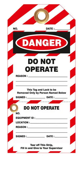 ZING Lockout Tag, DO NOT OPERATE 2-Part 10/Pk