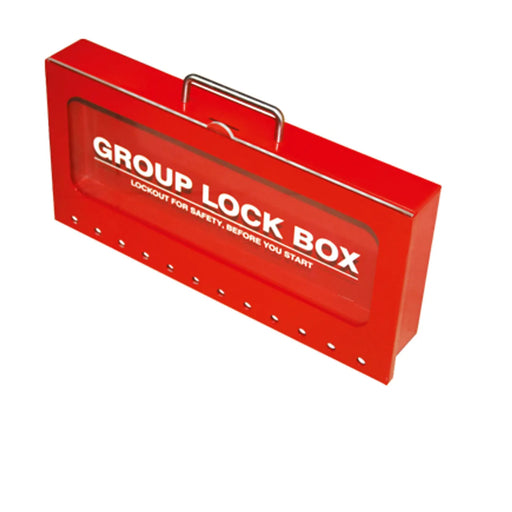 ZING Group Lockout Box, Wall Mount Red Steel