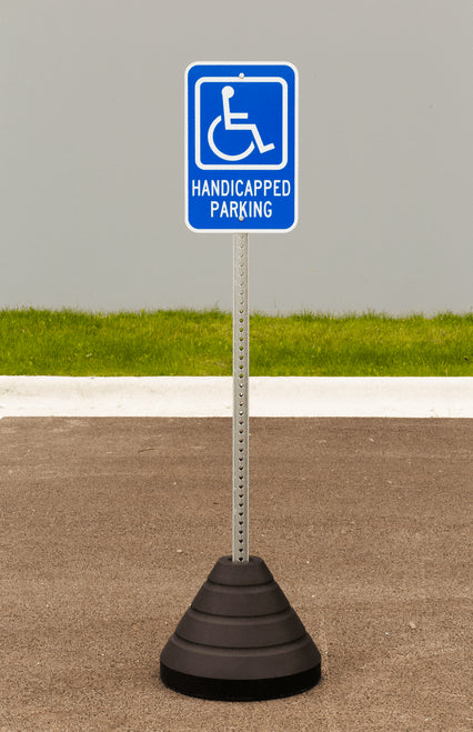 ZING Sign Base 72 lb Post and Handicapped