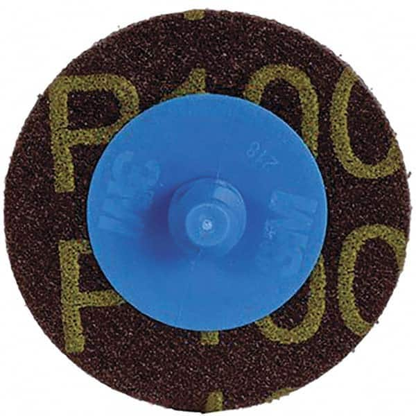 Quick-Change Disc: Roloc TR, 1" Disc Dia, 100 Grit, Aluminum Oxide, Coated