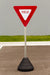 ZING Sign Base 72 lb, Post and 24" Yield Sign