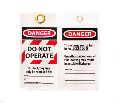 ZING Lockout Tag, 10/PK, DANGER DO NOT 6"x3"