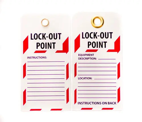 ZING Lockout Tag, 10/PK, LOCK-OUT POINT 6x3