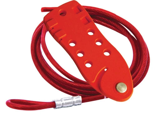 ZING Cable Lockout, Red With 6 ft Cbl 7-Hole