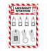 ZING Lockout Station Shadow Board, 4 Padlock