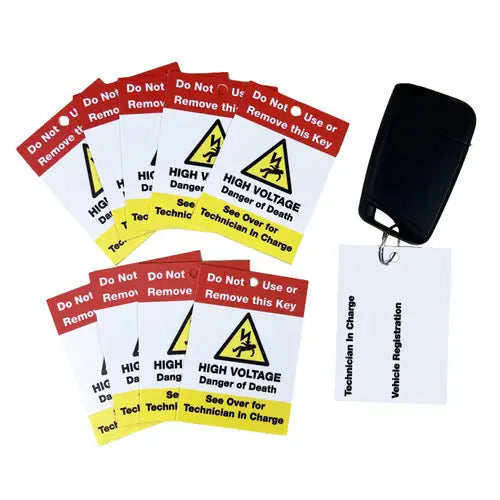 ZING EV Key Technician Tags, 10/Pk