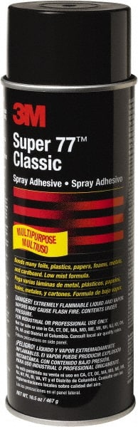 Spray Adhesive: 24 oz Aerosol Can, Clear