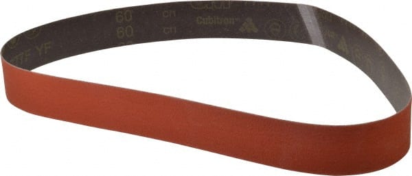 Abrasive Belt: 2" Wide, 48" Long, 60 Grit, Ceramic