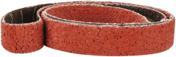 Abrasive Belt: 1/2" Wide, 24" Long, 40 Grit, Ceramic