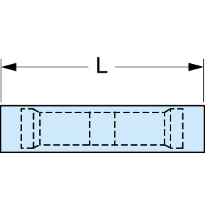 Butt Splice Terminal: Fully Insulated Nylon, Crimp-On Connection