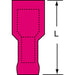 Wire Disconnect: Female, Red, Nylon, 22-18 AWG, 0.187" Tab Width