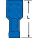 Wire Disconnect: Female, Blue, Nylon, 16-14 AWG, 0.187" Tab Width