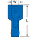 Wire Disconnect: Male, Blue, Nylon, 16-14 AWG, 1/4" Tab Width