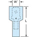 Wire Disconnect: Male, Blue, Nylon, 16-14 AWG, 1/4" Tab Width