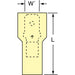 Wire Disconnect: Male, White, Nylon, 12-10 AWG, 1/4" Tab Width