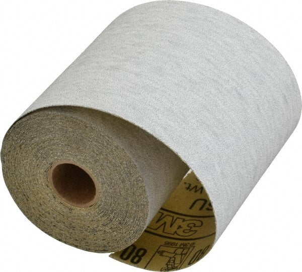 Adhesive Back Sanding Sheet: Silicon Carbide, 80 Grit, 4-1/2" Wide, 10 yd Long