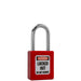 ZING Padlock, 1.5" KD Red, Thermoplastic