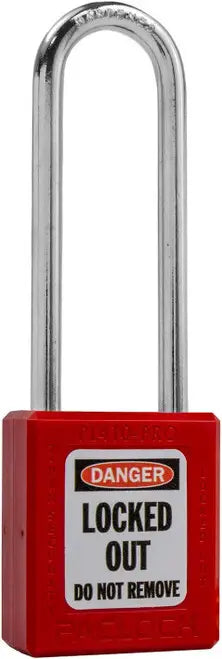 ZING Padlock, 3" KD Red, Thermoplastic