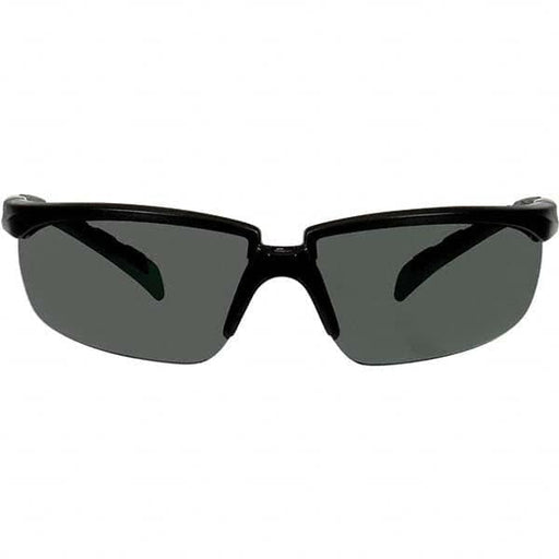 Safety Glass: Scratch-Resistant, Polycarbonate, Gray Lenses, Full-Framed, UV Protection