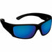 Safety Glass: Anti-Fog & Scratch-Resistant, Polycarbonate, Blue Lenses, Full-Framed