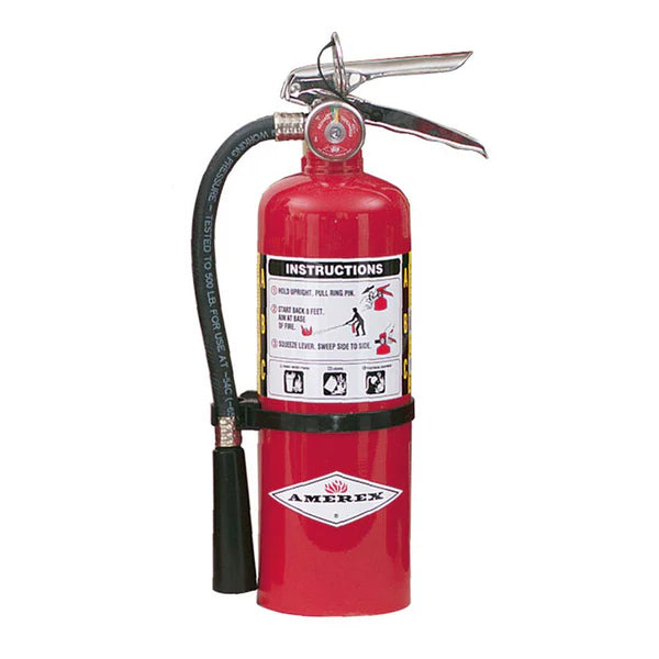 AMEREX 5 LB ABC Fire Ext, 2A:10B:C w/Hose - P/N: B424 (A61B424)