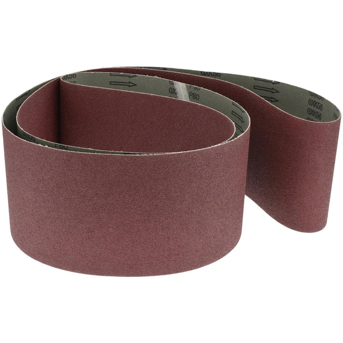 3M Abrasive Belt: 6" Wide, 48" Long, 80+ Grit, Ceramic