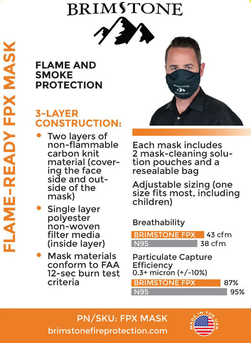 Brimstone Flame-Ready FPX Mask - Flame & Smoke Protection