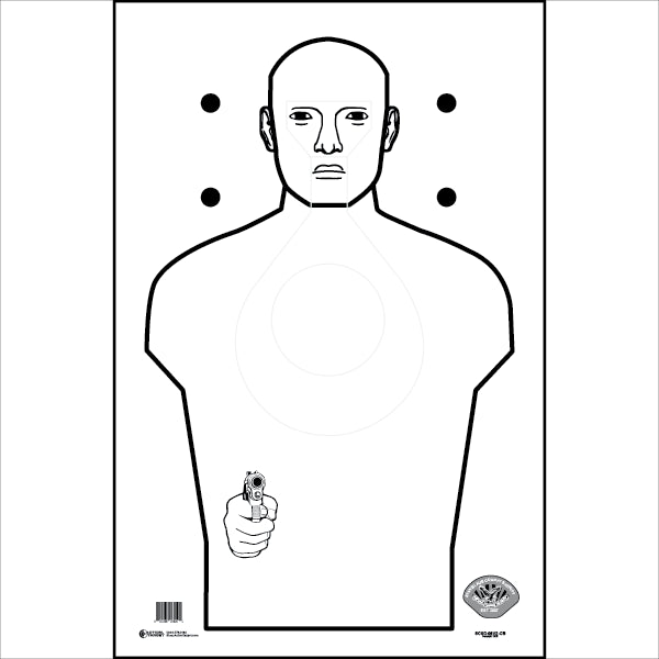 Action Target Stanislaus Co. Sheriff's Office Cardboard Target Version 2